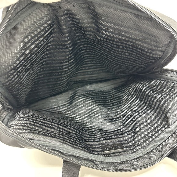 Prada Triangle Handbag Business Bag Nylon Black - Picture 6 of 9